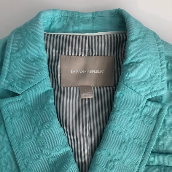 NWOT Banana Republic Blazer | Light Blue/Turquoise - Picture 3 of 8